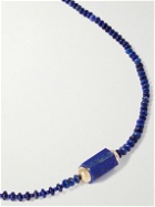 Luis Morais - 14-Karat Gold, Lapis Lazuli and Glass Beaded Necklace