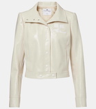Courrèges Logo faux leather jacket