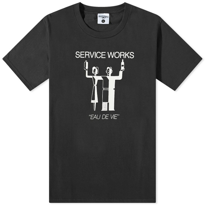 Photo: Service Works Men's Eau De Vie T-Shirt in Black