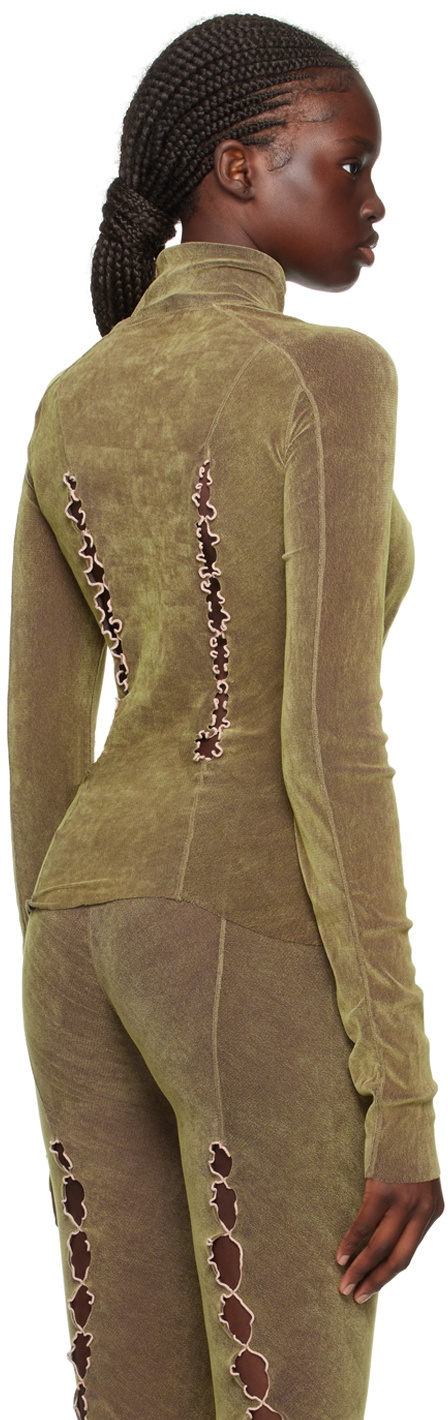 Rui Khaki Cutout Turtleneck