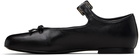 Sandy Liang Black Paw Mary Jane Ballerina Flats