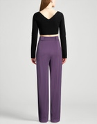 Manila Grace Womens Pants in Purple