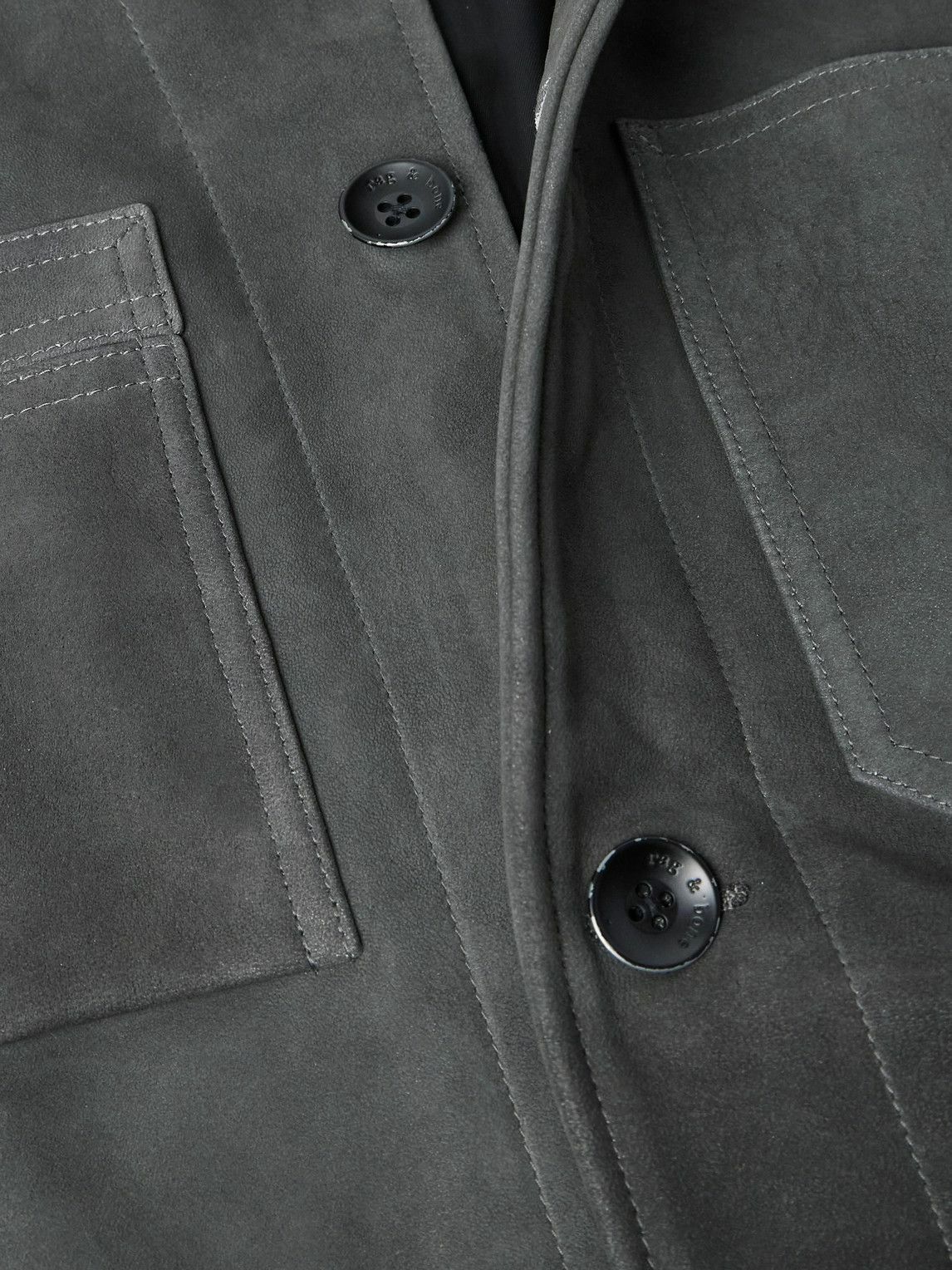 Rag & Bone - Graham Corduroy-Trimmed Suede Jacket - Gray