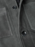 Rag & Bone - Graham Corduroy-Trimmed Suede Jacket - Gray