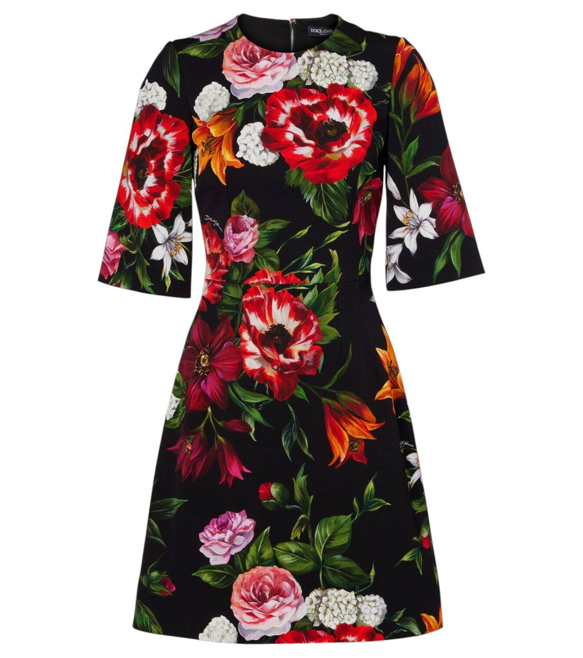 Dolce & Gabbana プリント ミニワンピース マルチカラー Dolce & Gabbana Floral Sequined Mini Dress | Sendegaro FR