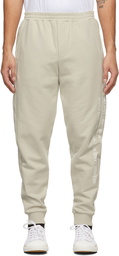 Helmut Lang Taupe Box Logo Lounge Pants