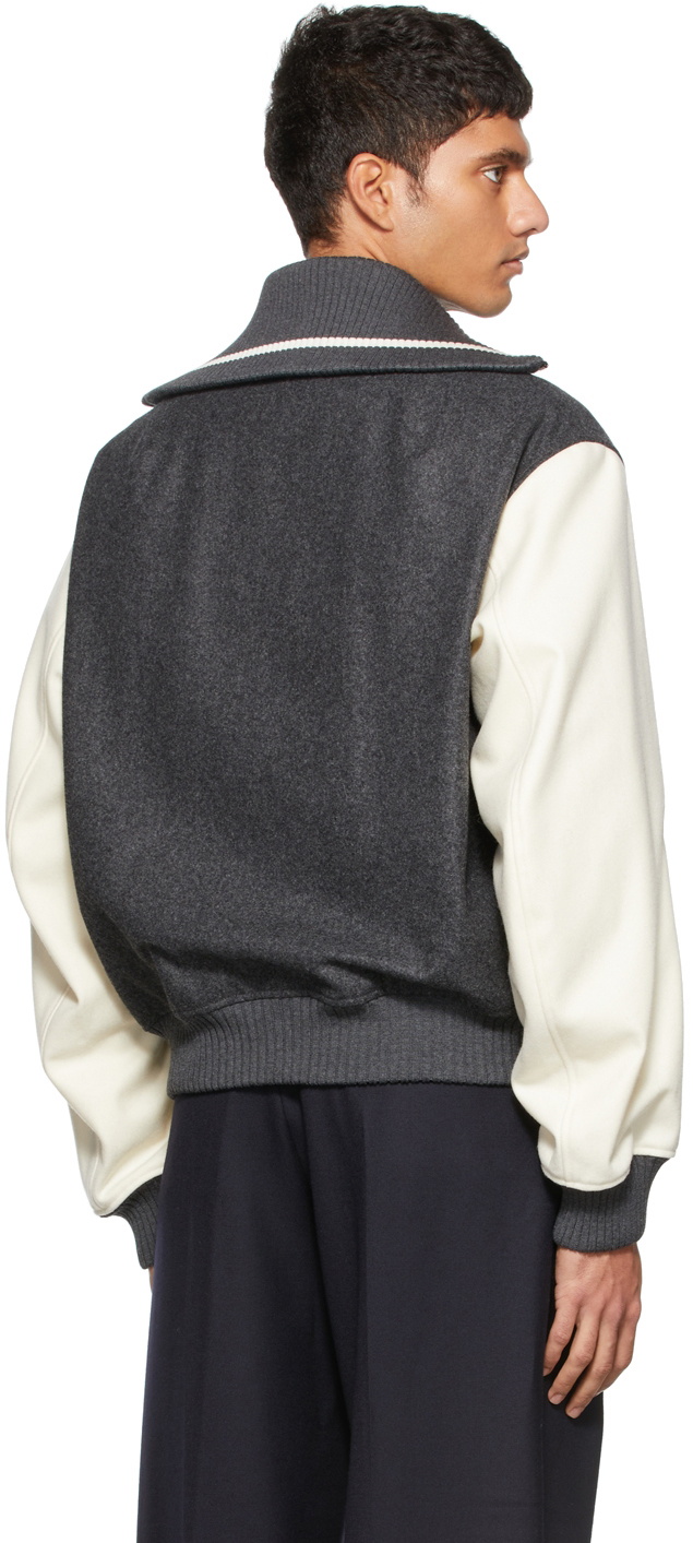 UNIFORME Grey Wool Loden Bomber Jacket
