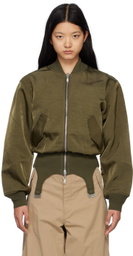 Dion Lee Khaki Convertible Rib Reversible Bomber Jacket