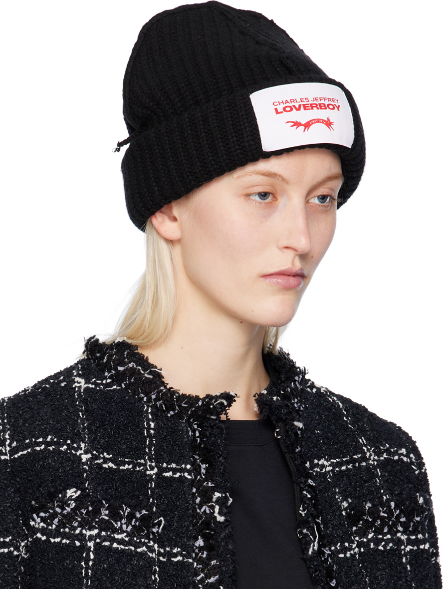 帽子 Charles Jeffrey LOVERBOY beanie cap Buy CHARLES JEFFREY LOVERBOY men black chunky rabbit beanie