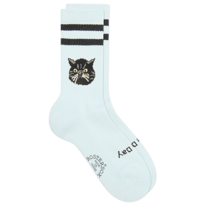 Photo: Rostersox Cat Socks in Blue/Navy