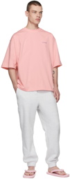 We11done Pink Crystal Logo T-Shirt