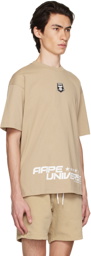 AAPE by A Bathing Ape Beige Printed T-Shirt