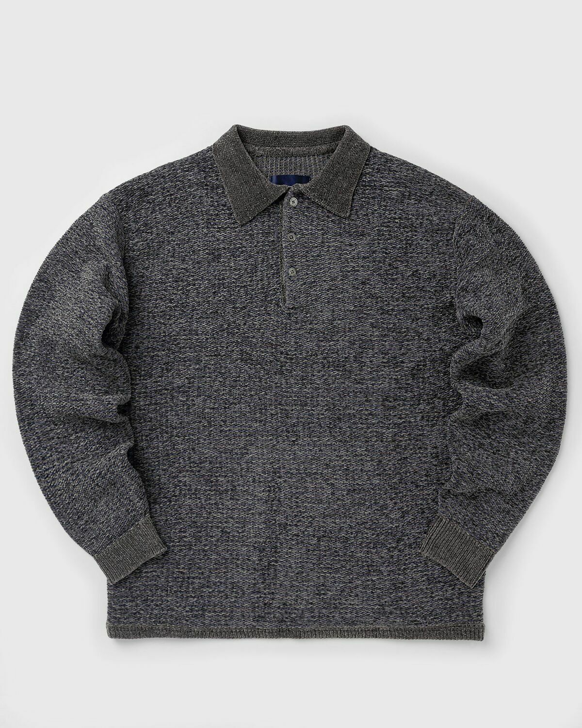 Thisisneverthat Velvet Knit Polo Grey Men
