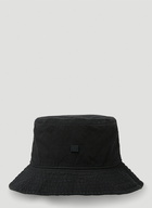 Face Patch Bucket Hat in Black