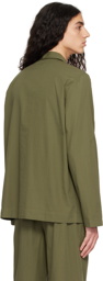Tekla Green Pocket Pyjama Shirt