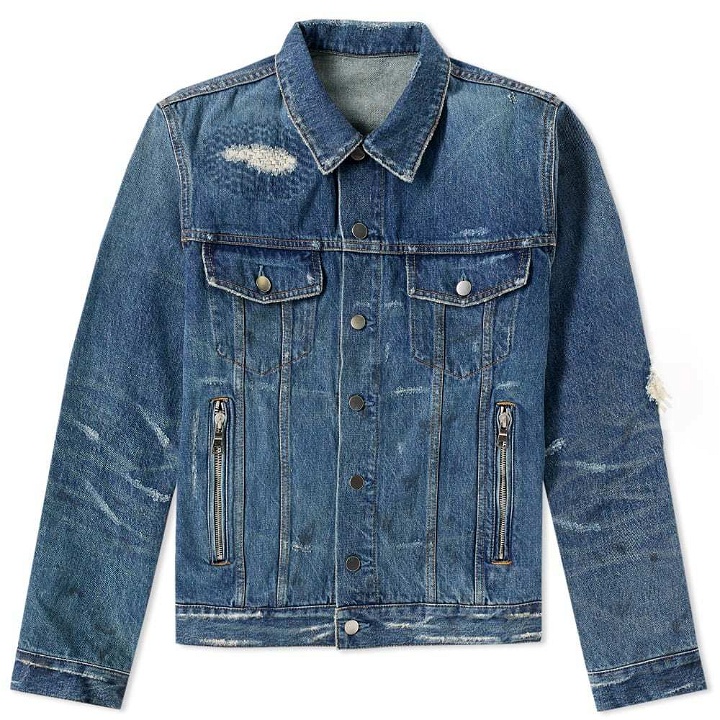 Photo: Balmain Vintage Destroyed Denim Jacket Blue