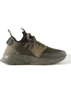 TOM FORD - Jago Neoprene, Mesh and Nylon Sneakers - Green