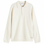 Percival Men's Rugby Mohair Polo in Ecru