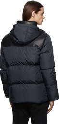 Yves Salomon - Army Black & Navy Down Nylon Puffer Jacket