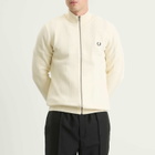 Fred Perry Men's Textured Zip Through Cardigan in Ecru