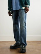 CELINE - Exaggerated-Sole Croc-Effect Leather Loafers - Green