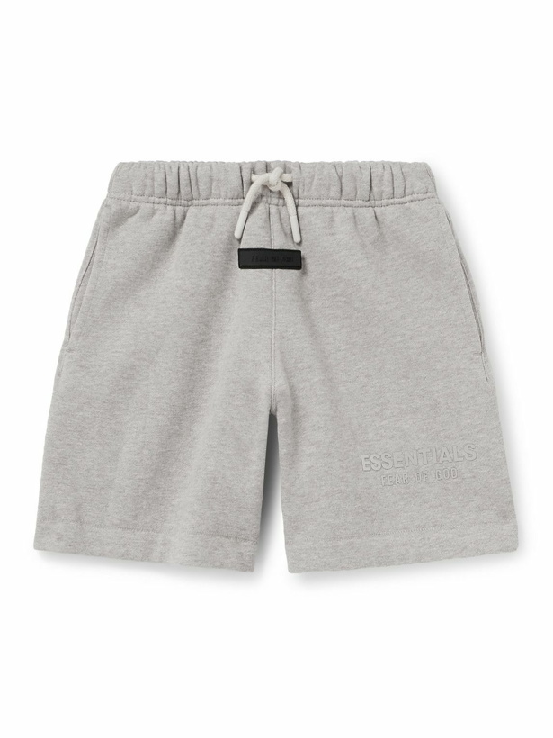 Photo: Fear of God Essentials Kids - Cotton-Blend Jersey Shorts - Gray