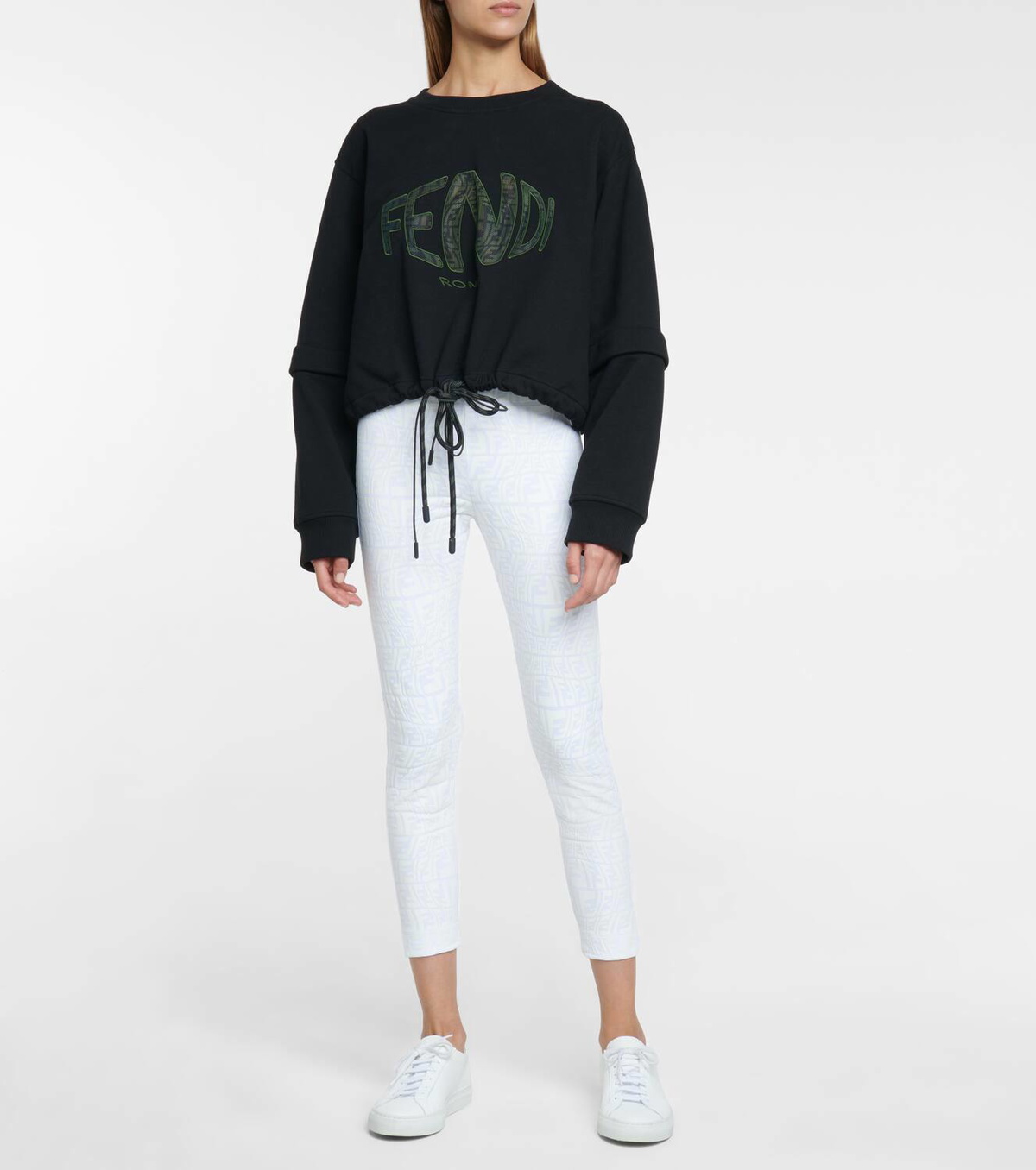 Fendi Vertigo convertible cotton sweatshirt