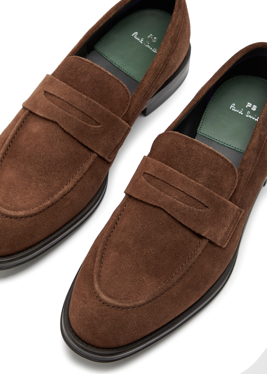 Paul Smith Pierce Suede Loafers Brown