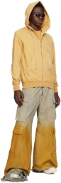 Rick Owens DRKSHDW Yellow Jumbo Lace Puffer Low Sneakers