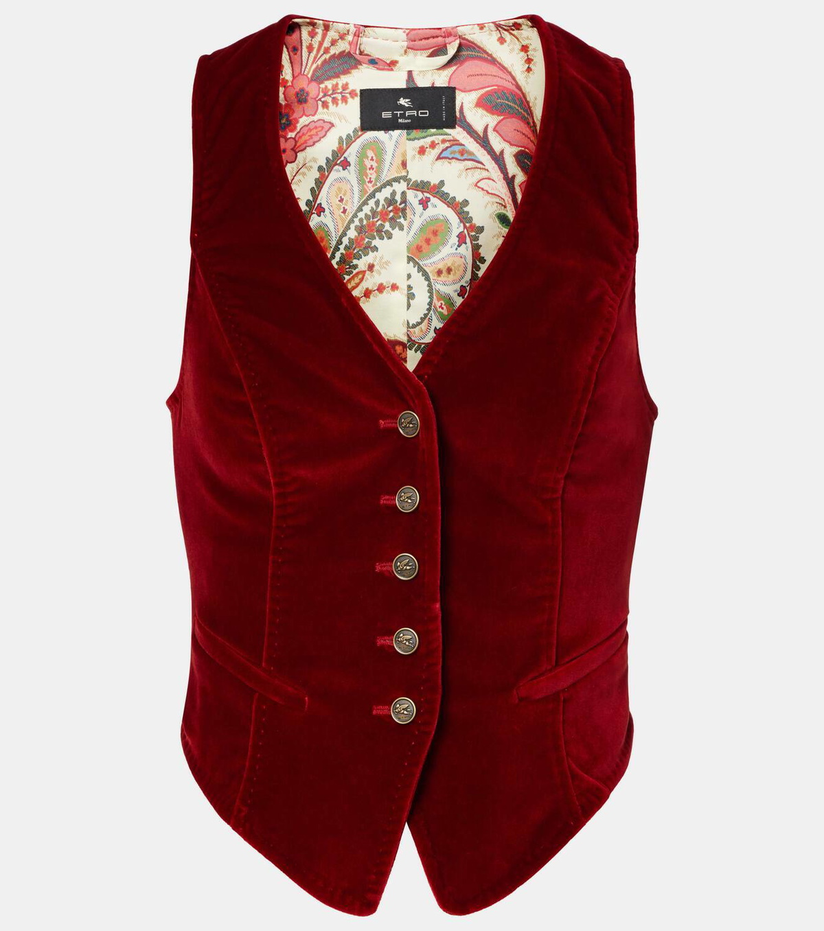 Etro Cotton velvet vest