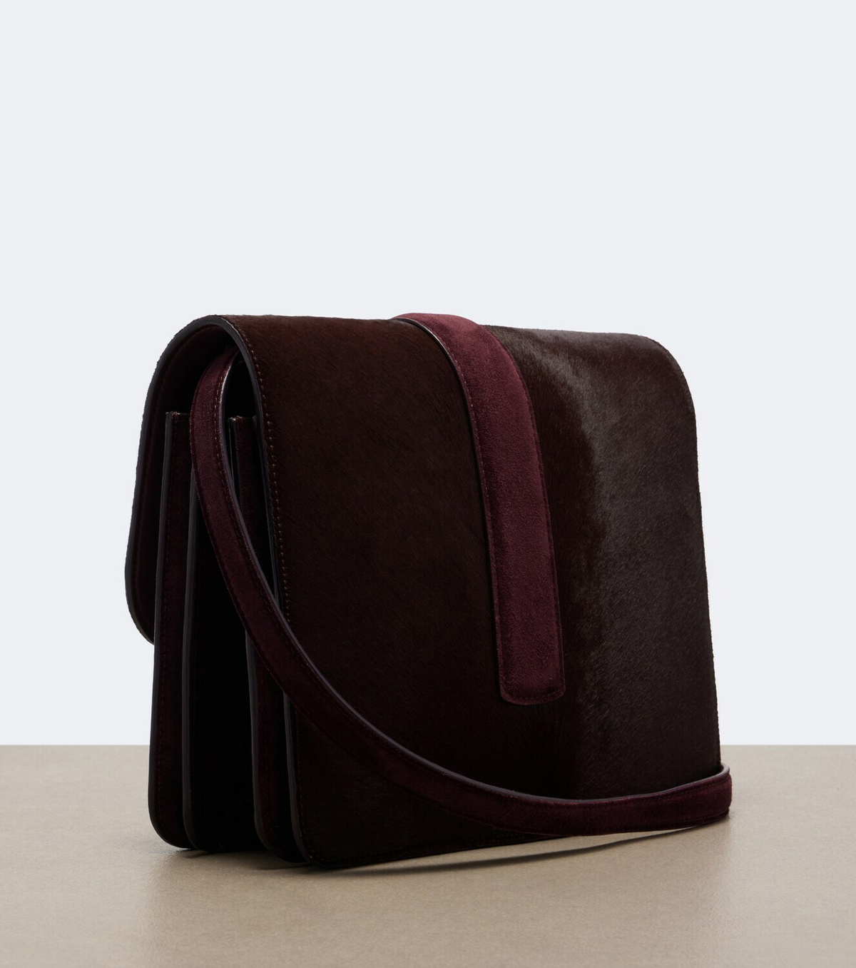 Khaite Blake Medium calf hair crossbody bag