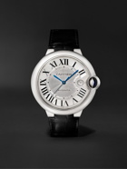 Cartier - Ballon Bleu de Cartier Automatic 42mm Stainless Steel and Alligator Watch, Ref. No. WSBB0026 - Silver