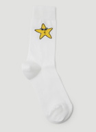 Star Socks in White