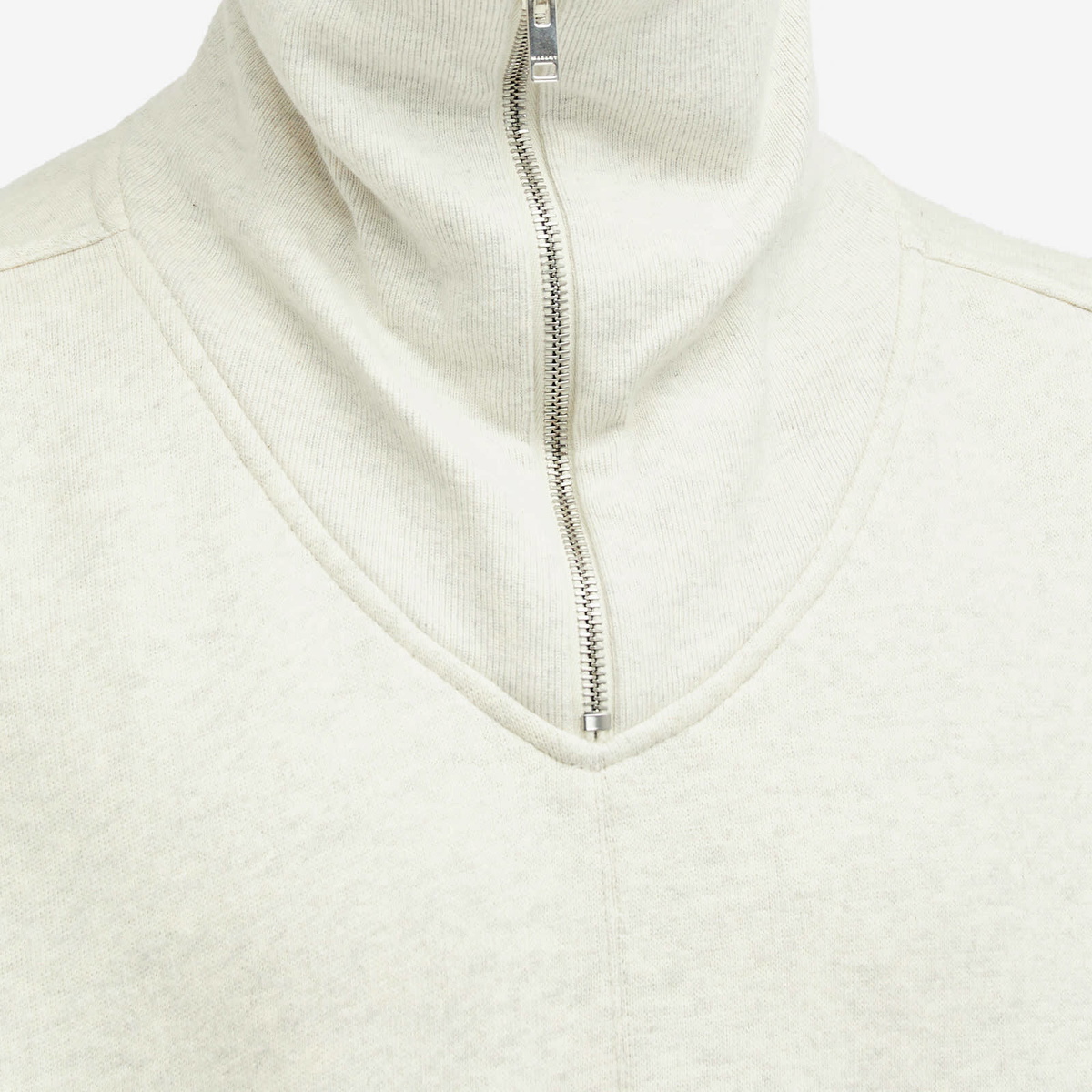 Isabel Marant Men's Wilfrid Half Zip Sweatshirt in Ecru