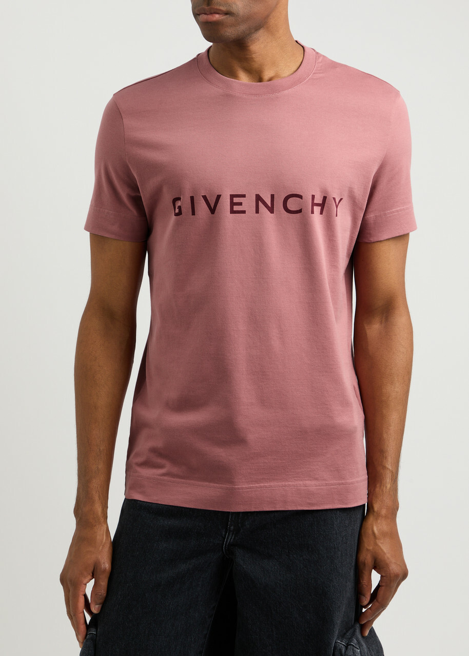 Givenchy Logo-print Cotton T-shirt Pink Givenchy