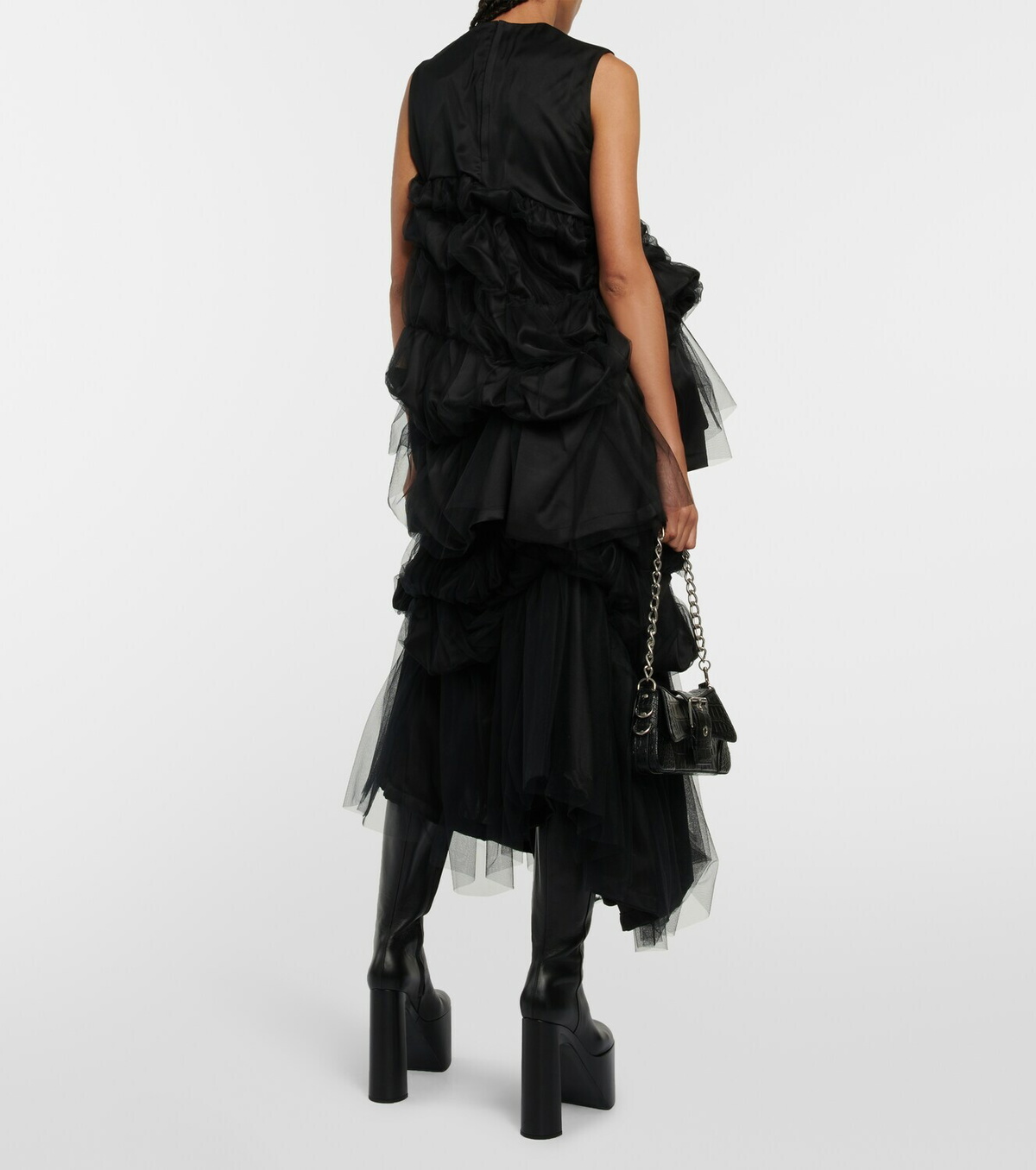 Noir Kei Ninomiya Polyester Taffeta Pinafore Pinafores 600066149blk main image 1
