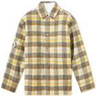 Jil Sander Men's Wool Check Overshirt in Multi