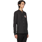 Balmain Black Polka Dot Badge Shirt