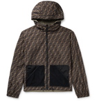 Fendi - Reversible Hooded Logo-Print Shell Jacket - Brown