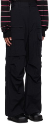 Juun.J Black Cinch Tab Cargo Pants