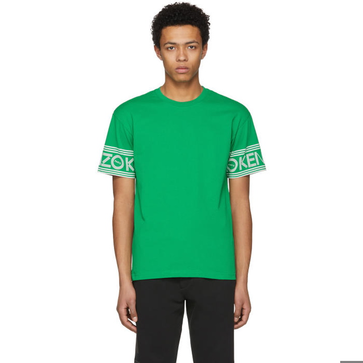 Photo: Kenzo Green Logo Sleeve T-Shirt