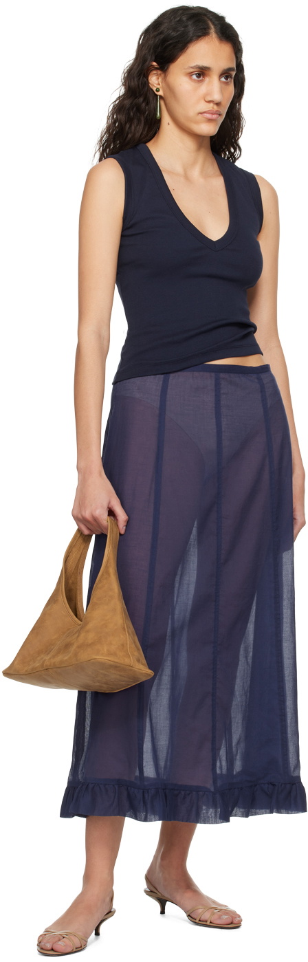 FLORE FLORE Navy Dewi Tank Top FLORE FLORE