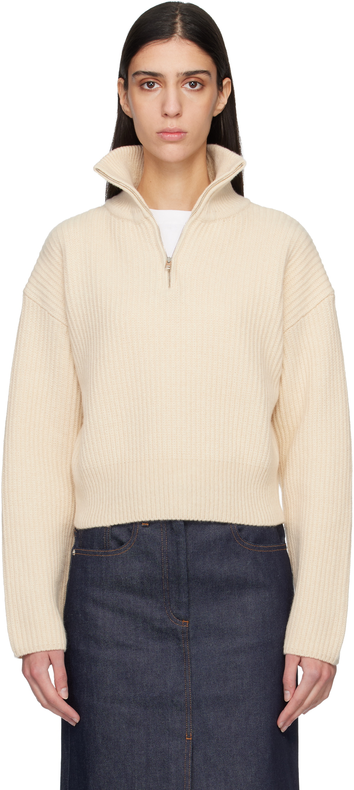 A.P.C. Off-White Wide-Rib Sweater