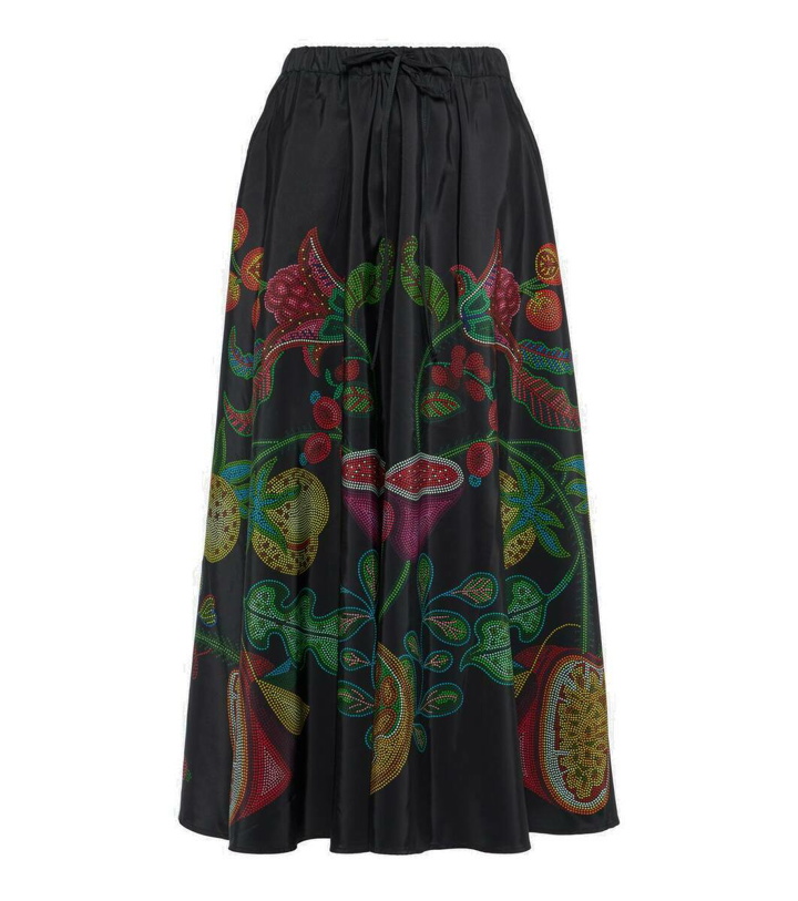 Photo: La DoubleJ Floral faille midi skirt