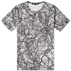 Comme des Garçons Homme Plus Men's Cables Print T-Shirt in B Pattern