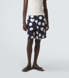 Jacquemus Caleçon polka-dot cotton poplin shorts