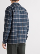 Mr P. - Checked Virgin Wool Zip-Up Overshirt - Blue