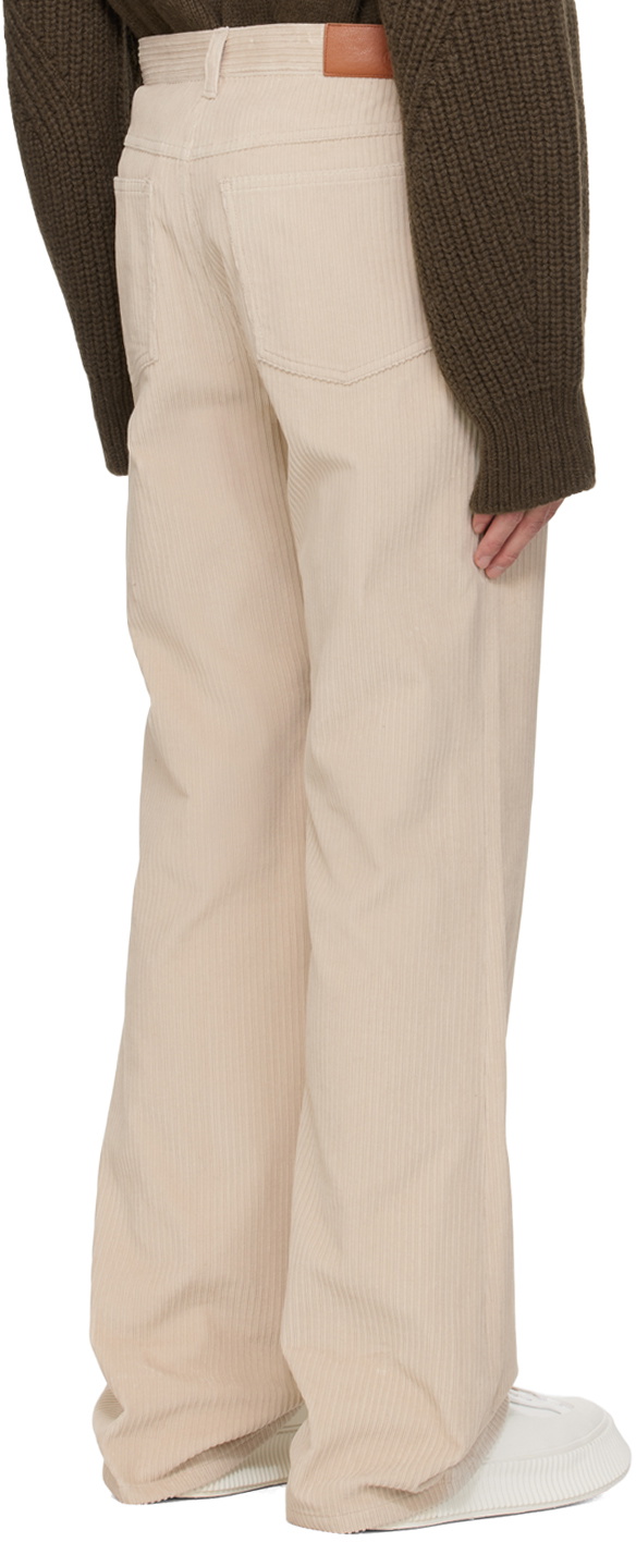 Recto Beige Cotton Trousers