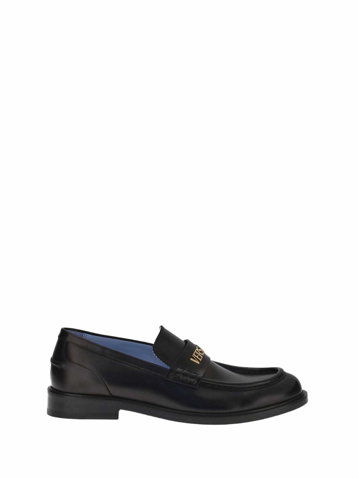 Versace - Embellished Croc-Effect Leather Loafers - Black Versace