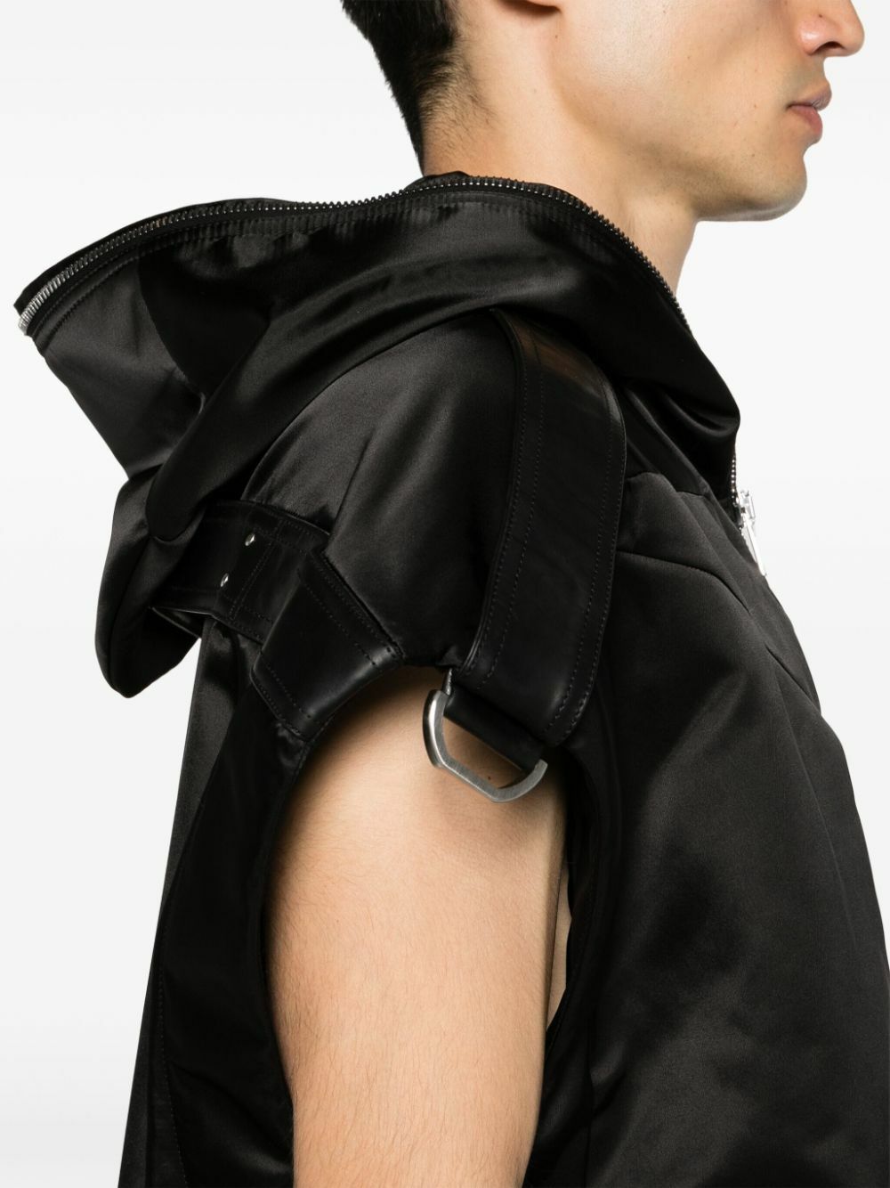 Rick Owens Bicolor Polyester Sleveless Jacket